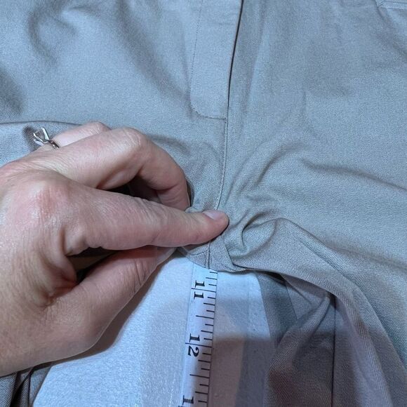 Eileen Fisher Women's Flat Front Wide Leg Cropped Ankle Pants Gray Size Small - Picture 9 of 11